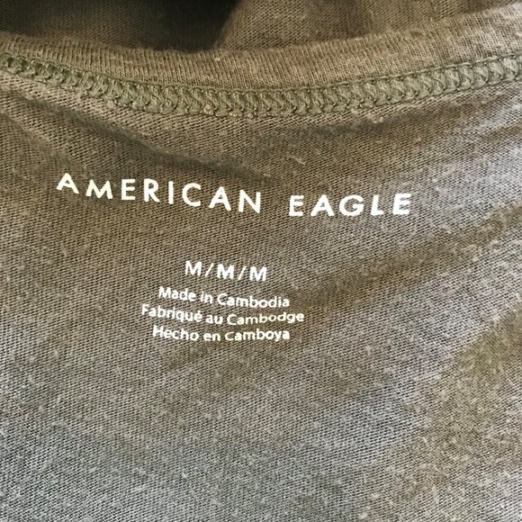 American Eagle Olive Green Pocket Tank Top - Picture 4 of 5